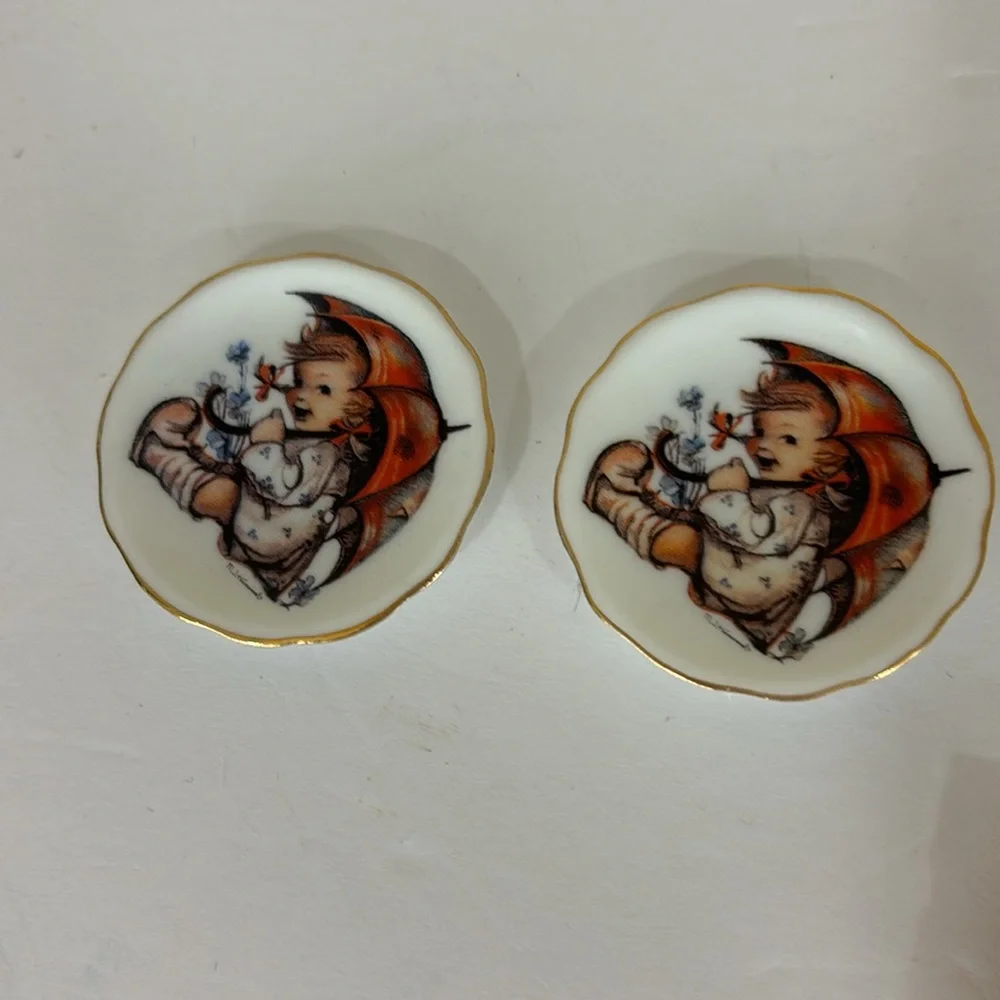 M J Hummel Umbrella Girl Mini Tea Set Reutter Porzellan Goebel Germany - Picture 7 of 12